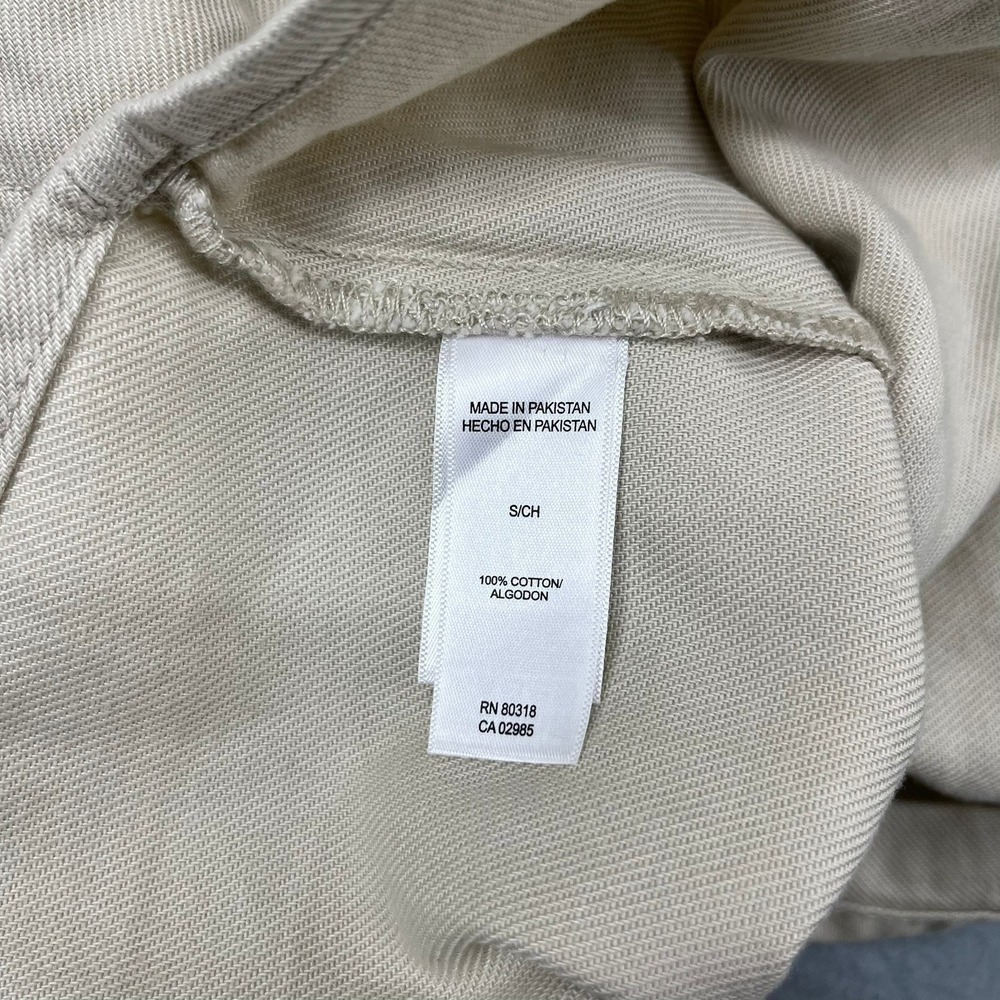 Lucky Brand Mens Oatmeal Beige Cotton Button Down Shirt Jacket Small New NWT - Picture 10 of 14